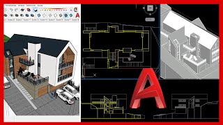 Exportar de SketchUP a AutoCAD [upl. by Nairad]