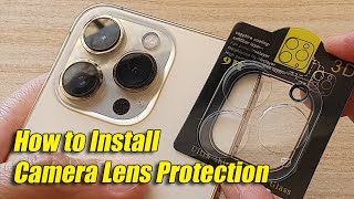 How to Install Camera Lens Protection Cover on iPhone 1313 Pro13 Mini13 Pro Max [upl. by Lali]