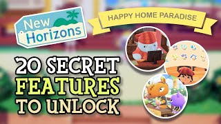 Animal Crossing New Horizons 20 SECRET FEATURES Revealed Happy Home Paradise Milestones amp Stages [upl. by Lamok]