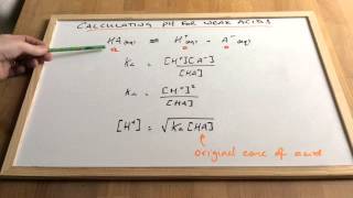 Calculating the pH of Weak Acids [upl. by Airamat]