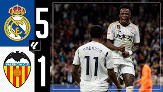 Real Madrid 51 Valencia  HIGHLIGHTS  LaLiga 202324 [upl. by Carlene]