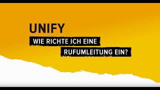 HOW2  Unify  Wie richte ich eine Rufumleitung ein [upl. by Bremen]