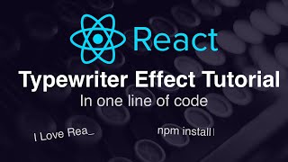 React Typewriter Effect In one line of code [upl. by Dayle]