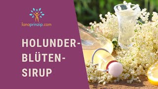 Hollersaft selber machen Das einfache Holunderblütensirup Rezept für einen gesunden Holundersaft [upl. by Minnnie]