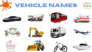 Vehicles Names  Types of Vehicles in English with Picture vehicles [upl. by Bush]