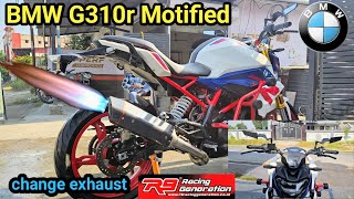 BMW G310r exhaust change BMW g310r motified  BMW g310r exhaust motified [upl. by Eldreeda]