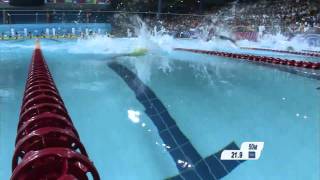 Mens 100m Freestyle Swimming Final  Singapore 2010 Youth Games [upl. by Anerehs]