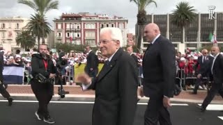 4 novembre Mattarella a Cagliari per le celebrazioni delle Forze Armate [upl. by Irpac]