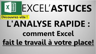 LAISSEZ EXCEL VOUS PROPOSER AUTOMATIQUEMENT GRAPHIQUES MISES EN FORME TCD ETC… 50 [upl. by Ikairik937]