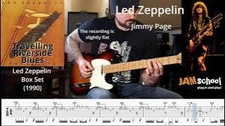 Led Zeppelin Travelling Riverside Blues Guitar Solo With TAB [upl. by Letty]