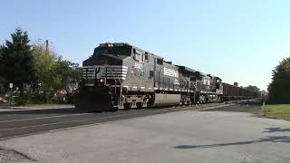 20131022 October 22 2013 NS 63X ballast train C449W HK hoppers Bridgeport PA on NS Harrisburg Line [upl. by Prissy936]