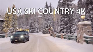 USA Ski Country 4K  Colorado Scenic Drive [upl. by Luanne324]