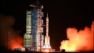 BLAST OFF The eyepopping liftoff of China’s Shenzhou19 mission atop Long March2F rocket [upl. by Salokkin]