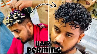 Straight to Curly hair Perming Tutorial Hair perming Step by step part 19 Smartsalon33 [upl. by Tiduj]