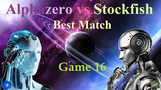 Alphazero vs Stockfish Game 16 [upl. by Shiller879]