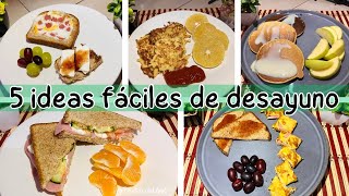 5 IDEAS de DESAYUNO FÁCIL Y RÁPIDO para NIÑOS MENÚ SEMANAL Recetas Saludables❤️‍🩹 [upl. by Atiuqrahc670]