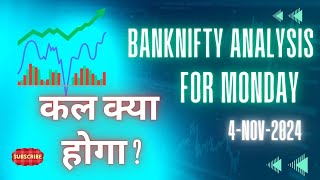 BankNifty Analysis for Monday  04 November 2024  Bank Nifty Tomorrow [upl. by Madge]