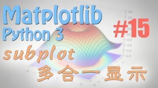 Matplotlib 15 subplot 多合一显示 python 数据可视化教学教程 [upl. by Namlaz165]