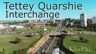 Tetteh Quarshie Interchange Accra  Landmarks 4K  Aerial Ghana [upl. by Yznil]