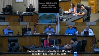 Board of Supervisors Tues Mtg 09172024 · Sewer Charges for Kelseyville [upl. by Asiak]