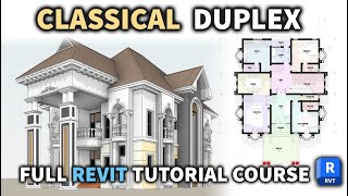 Classical Design  Revit Architecture 2024 Full Beginners Tutorial Course [upl. by Anetta]