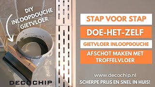 Zelf Een Gietvloer Maken  Gietvloer Badkamer  Inloopdouche Onder Afschot [upl. by Comstock]