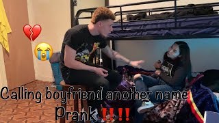 Calling boyfriend another name prank [upl. by Mackler712]