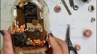 Tim Holtz Halloween Reliquary Dome [upl. by Nyvrem755]