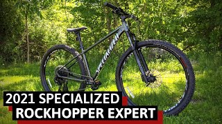 2021 Specialized Rockhopper Expert Mountain Bike Feature Review and Weight XC amp Trail Mtb bicycle [upl. by Soilisav393]