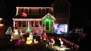 Christmas lights at 14 Roger Avenue Cranford [upl. by Ealasaid]