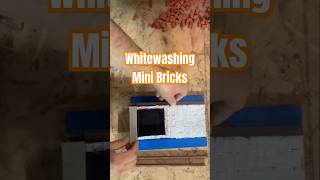 Ever tried whitewashing mini bricks TinyFireplaceGlowUp MiniatureDIY BrickByBrick WhiteWash [upl. by Gerger]