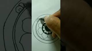 easy mandala tutorial for beginners 🤯💥❤️ viral  love music song shorts [upl. by Auqenaj274]