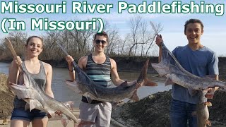 Epic Day Paddlefish Snagging on Missouri River Catch and Cook [upl. by Ecitnirp]