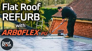 How To Install A Liquid Overlay System On A Flat Roof Arboflex PU [upl. by Lahcsap]