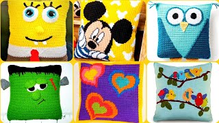 Free Crochet Pillow Covers Design Crochet Cushion Design Crochet Pillows covers [upl. by Swetiana]