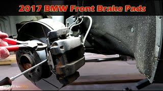 2017 BMW 3 Series Front Brake Pad Replacement [upl. by Leihcim]