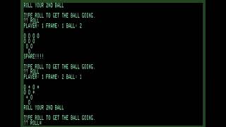 Bowling  BASIC 1973 Gameplay [upl. by Yeorgi]
