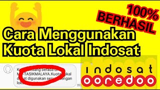 Cara Menggunakan Kuota Lokal Indosat [upl. by Eanyl88]