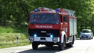 EINSATZFAHRTEN  MISTHAUFEN IN FLAMMEN Feuerwehr Waldbronn amp Ettlingen  Pendelverkehr [upl. by Enyrehtak]