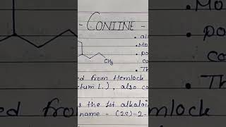 Coniine msc chemistry  Alkaloids  MSc chemistry [upl. by Rania]