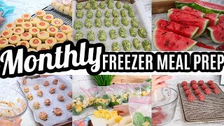 EASY MONTHLY FREEZER MEAL PREP  LARGE FAMILY MEALS  COOK WITH ME [upl. by Aldwin69]