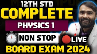 🔴LIVE COMPLETE PHYSICS 1 REVISION12TH STD  BOARD EXAM 2024 [upl. by Ozan]