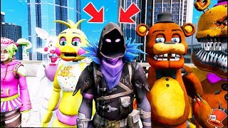 NEW RAVEN FORTNITE BATTLE ROYALE MEETS THE ANIMATRONICS GTA 5 Mods FNAF RedHatter [upl. by Assitruc]