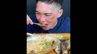 MUKBANG GINISANG MISWA NA MAY SARDINAS AT PATOLA AT PRITONG ISDA SUPER YUMMY [upl. by Huxham]