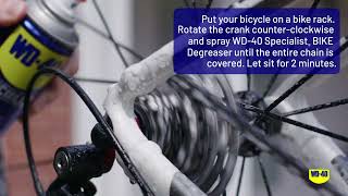 How To Clean A Bicycle Chain  WD40® Specialist® Bike Degreaser [upl. by Nozicka225]