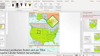 Microsoft PowerPoint Kostenlose Landkarten online finden und in PPTPräsentationen einfügen [upl. by Ettenig]