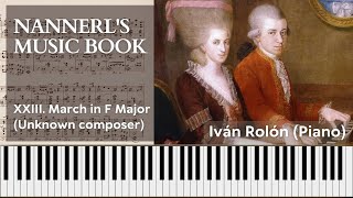 Nannerls Music Book XXIII March in F Major │ Piano Tutorial [upl. by Drageruaeb]