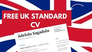 FREE UK CV FORMAT [upl. by Linzy]