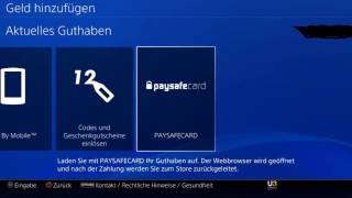 PS4 Tutorial PSN Guthaben mit Paysafecard Paysafekarte Psc aufladen erhöhen bezahlen Deutsch [upl. by Alet]