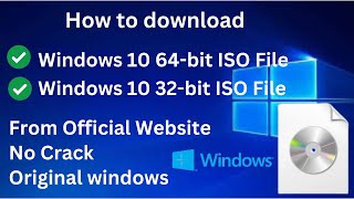 Windows 10 64bit and 32bit iso file download 2023 From Microsoft Official site  Windows 10 ISO [upl. by Nesiaj764]